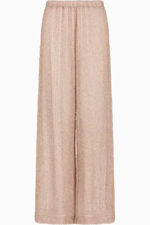 Emporio Armani Pantalon de plage en lurex pelucheux