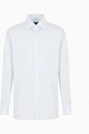 Giorgio Armani Chemise coupe classique en coton luxueux à rayures