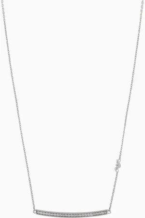 Emporio Armani Collier avec pendentif plaque d’identité en argent sterling
