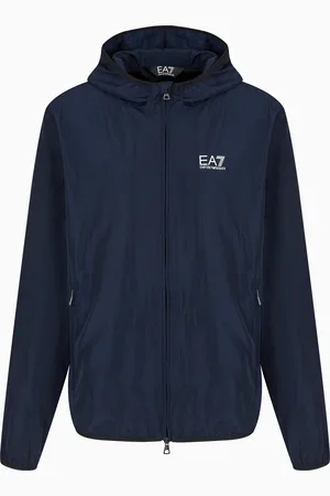 EA7 Blouson bomber à capuche Core Identity en tissu technique recyclé
