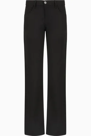 Giorgio Armani Pantalon 5 poches à coupe classique en laine vierge