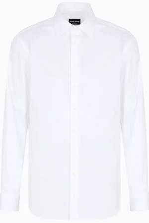 Giorgio Armani Chemise coupe classique en sergé de coton
