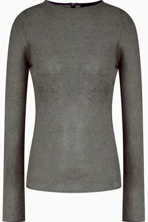 Giorgio Armani Pull à col ras-du-cou en cachemire et laine mohair