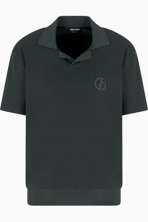 Giorgio Armani Polo à manches courtes en interlock de coton et cachemire
