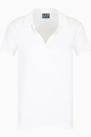 EA7 T-shirt col polo Costa Smeralda en jersey de viscose stretch