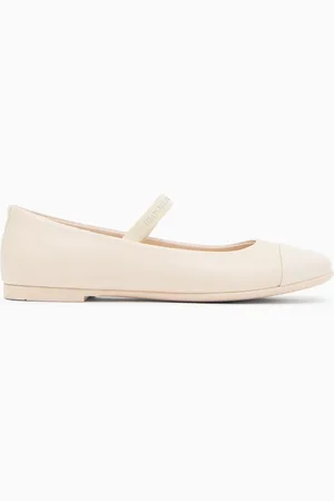 Emporio Armani Ballerines en cuir nappa avec bout en cuir verni