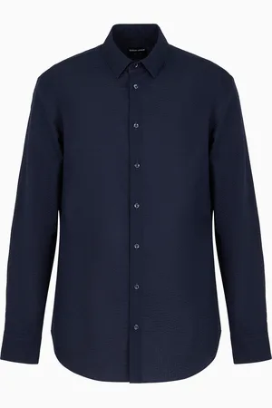 Giorgio Armani Chemise coupe classique en coton seersucker