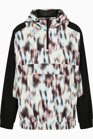 EA7 Veste à capuche Graphic Series en tissu technique stretch