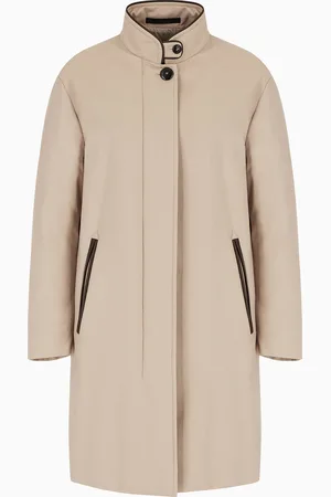 Giorgio Armani Manteau en cachemire avec détails en cuir