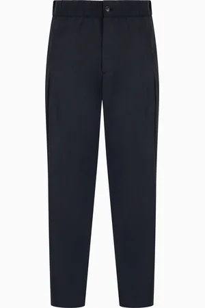 Giorgio Armani Pantalon à une pince en mélange de soie lavée