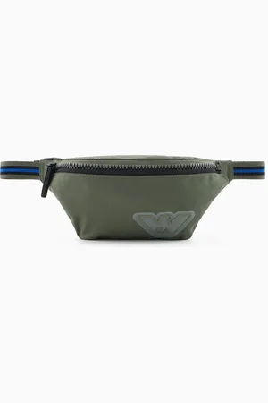 Emporio Armani Sac banane en nylon avec logo caoutchouté