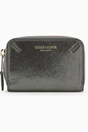 Giorgio Armani Porte-cartes La Prima mini entièrement zippé en nubuck brillant
