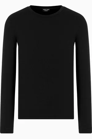 Giorgio Armani Pull ras-du-cou Icon en interlock de cachemire
