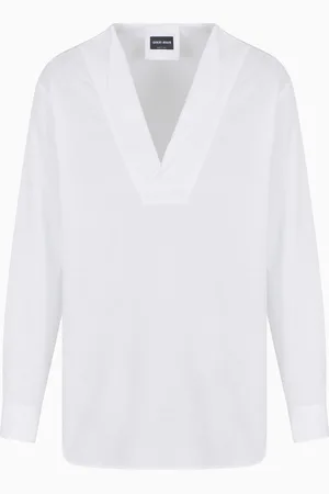 Giorgio Armani Chemise polo en sergé de coton luxueux