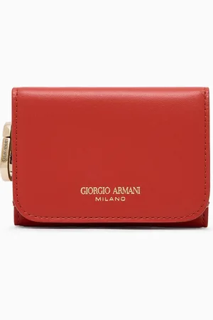 Giorgio Armani Mini portefeuille à trois volets en cuir