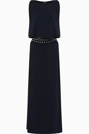 Giorgio Armani Robe longue en jersey de viscose brillant