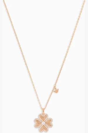 Emporio Armani Collier avec pendentif en argent sterling couleur or rose