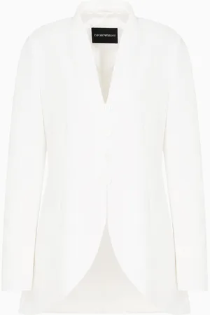 Emporio Armani Blazer en cady effet crêpe