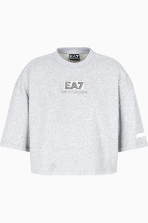EA7 T-shirt court Logo Series en mélange de coton
