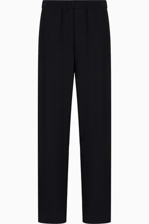 Giorgio Armani Pantalon sans pinces en tissu gaufré technique
