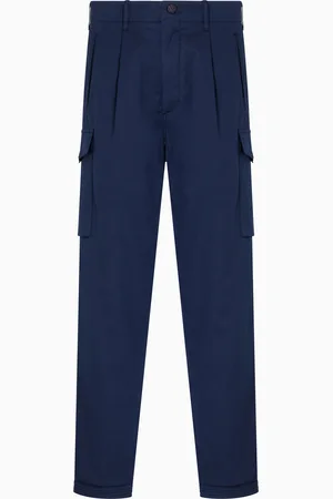 Giorgio Armani Pantalon cargo en gabardine de coton stretch