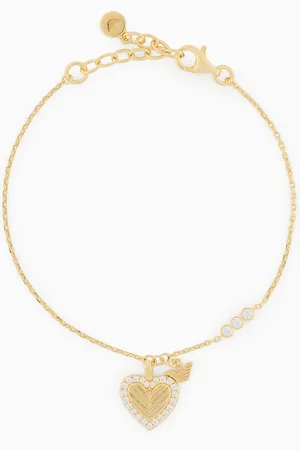 Emporio Armani Bracelet en fine chaîne en argent sterling couleur or