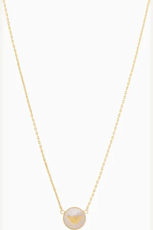Emporio Armani Collier pendentif en laiton couleur or rose