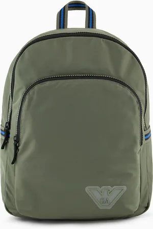 Emporio Armani Sac à dos en nylon avec logo caoutchouté