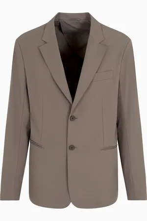 Emporio Armani Blazer Travel Essential à simple boutonnage en nylon stretch