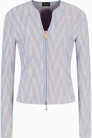 Giorgio Armani Veste zippée en mélange de cupro et viscose