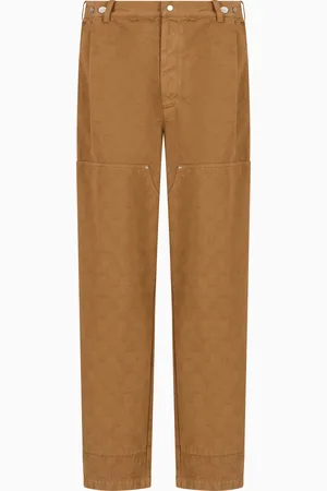 Emporio Armani Pantalon jambe large en tissu effet denim