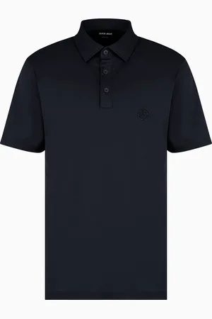 Giorgio Armani Polo en interlock de pur coton avec logo brodé