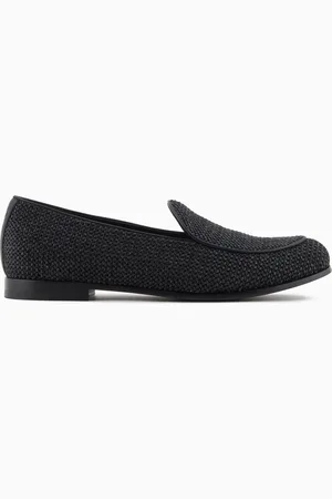 Giorgio Armani Mocassins en raphia tressé