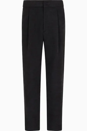 Giorgio Armani Pantalon à une pince en soie lavée