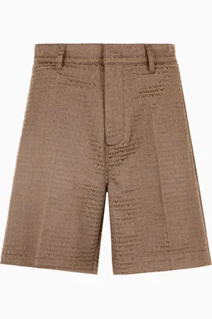 Emporio Armani Bermuda en tissu jacquard avec inscription all over