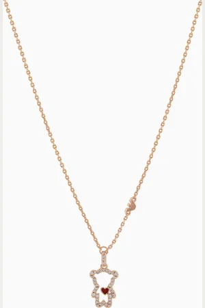 Emporio Armani Collier pendentif plaqué or rose 14 ct
