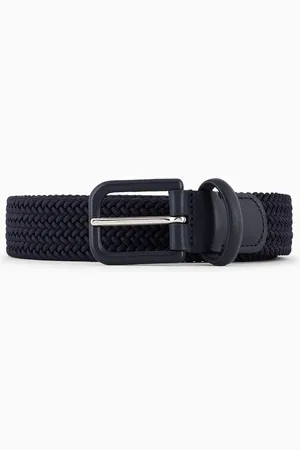 Giorgio Armani Ceinture en ruban tressé et cuir