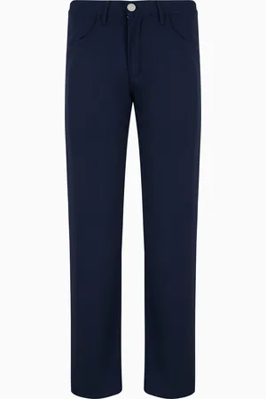 Giorgio Armani Pantalon 5 poches coupe classique en laine vierge