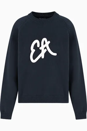 Emporio Armani Pull avec grand logo EA Icon