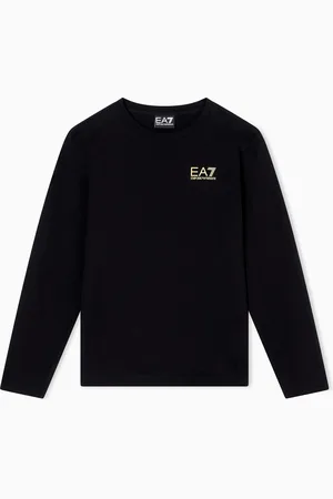 EA7 T-shirt à manches longues Core Identity Boy en pur coton biologique ASV