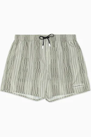 Giorgio Armani Boxer de bain imprimé rayures irrégulières