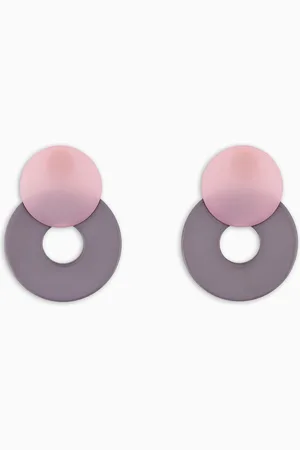 Emporio Armani Grandes boucles d’oreilles double cercle bicolore
