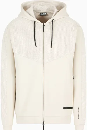EA7 Sweat-shirt à capuche en mélange de coton