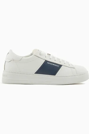 Emporio Armani Sneakers en cuir avec détail logotypé