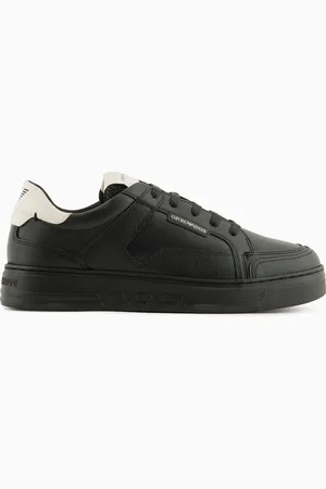 Emporio Armani Sneakers en cuir martelé