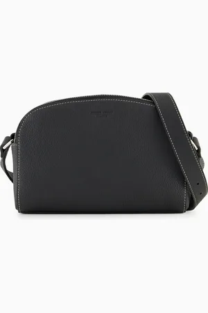 Giorgio Armani Sac porté croisé en cuir grainé