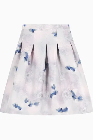 Emporio Armani Jupe patineuse jacquard à motif fleuri