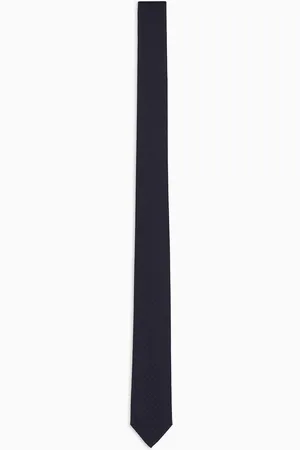 Emporio Armani Cravate en pure soie avec jacquard monogramme