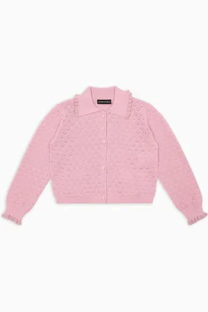 Emporio Armani Cardigan en maille avec motif perforé Special Occasion