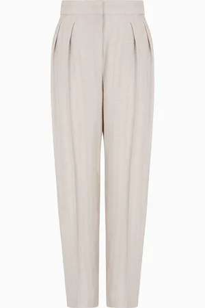 Giorgio Armani Pantalon à deux pinces en viscose armurée